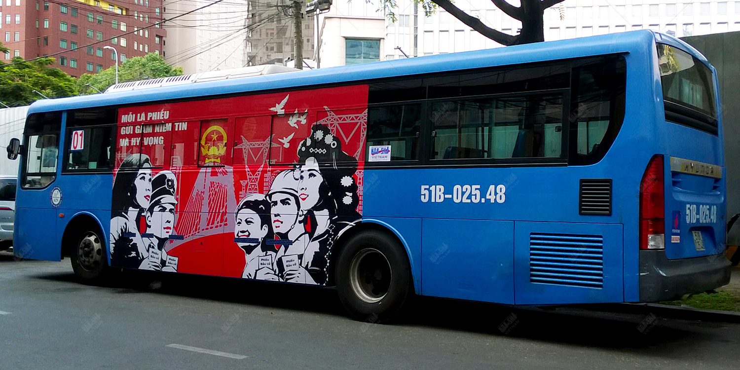 Koa-Sha Vietnam supports for community activity with propaganda bus ad